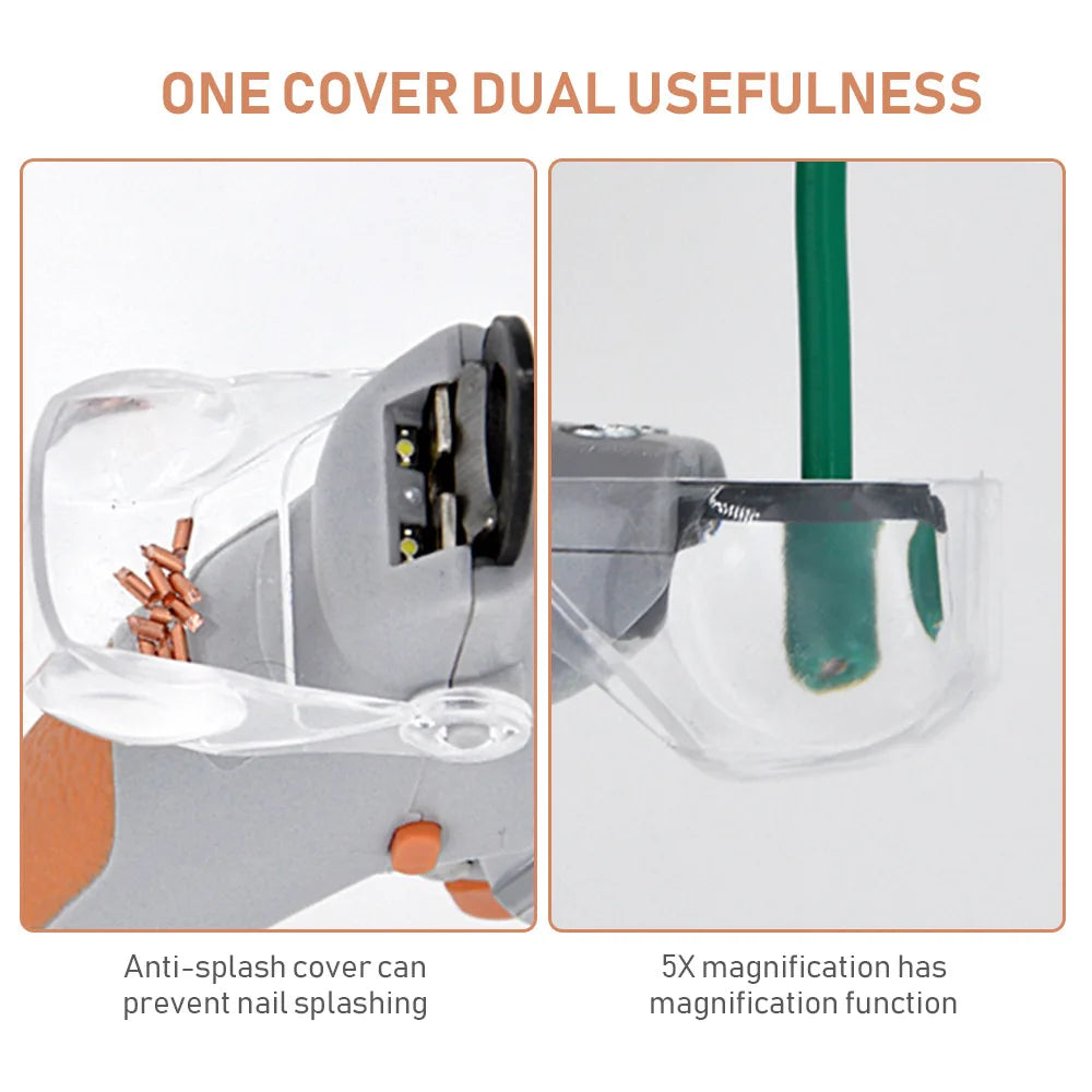 LED Light Pet Nail Clipper With Amplification Function Dog Cat Special Nail Trimmer Tool Pet Grooming Cleaning Supplies